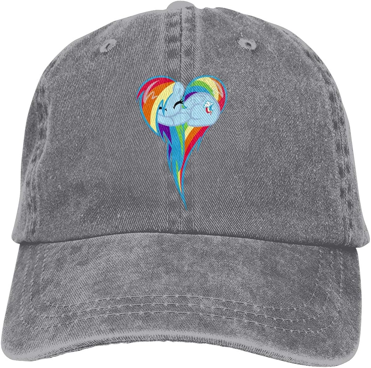 Heart of Rainbow Dash Adjustable Baseball Caps Denim Hats Retro Cowboy Hat Cap for Men Women Sport Outdoor