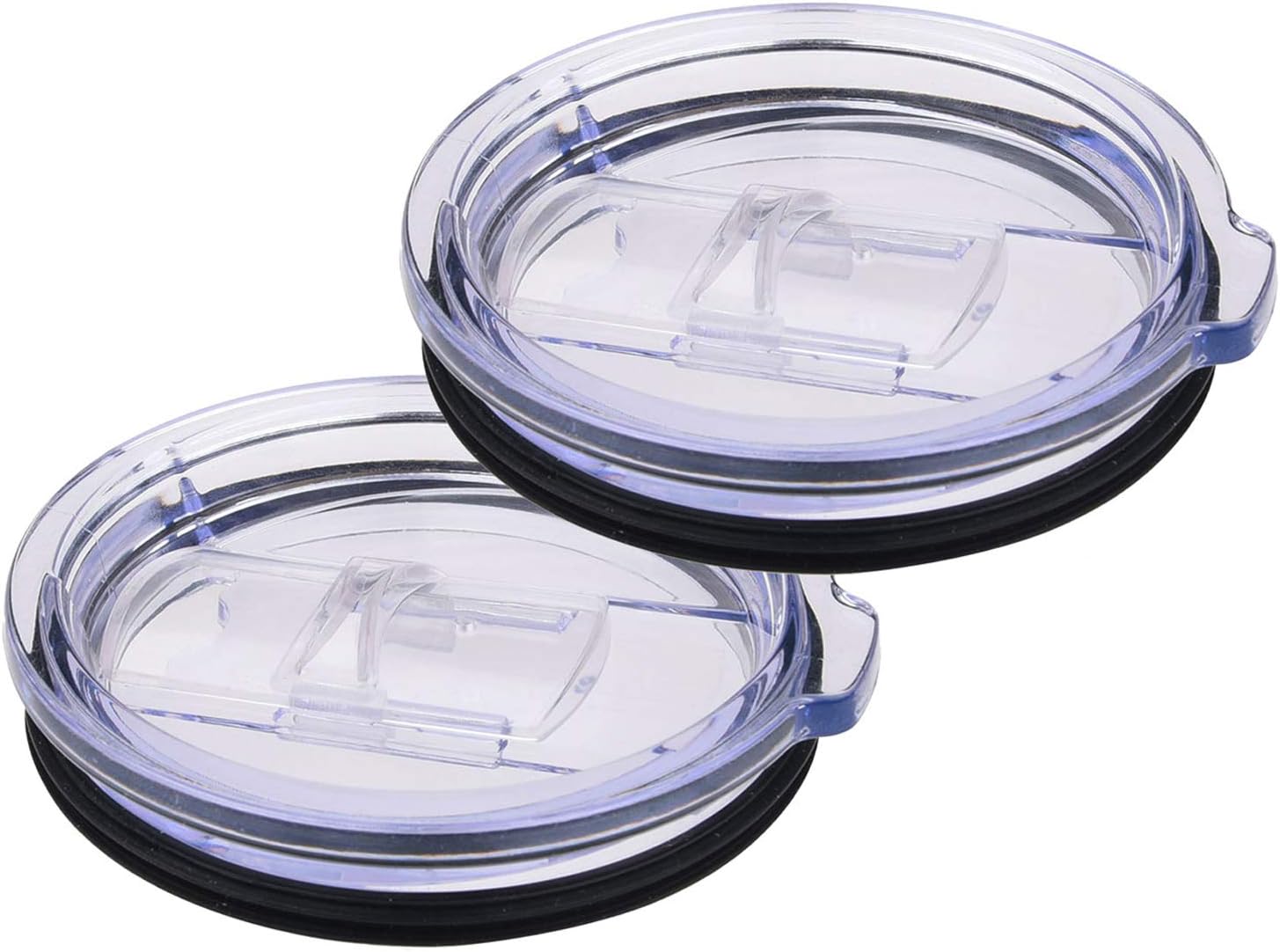 Slide Lid Compatible with Yeti Rambler Tumbler 20 Oz - 2 Pack - Splash Proof - Ideal for Straws - Perfect Replacement (Transparent)