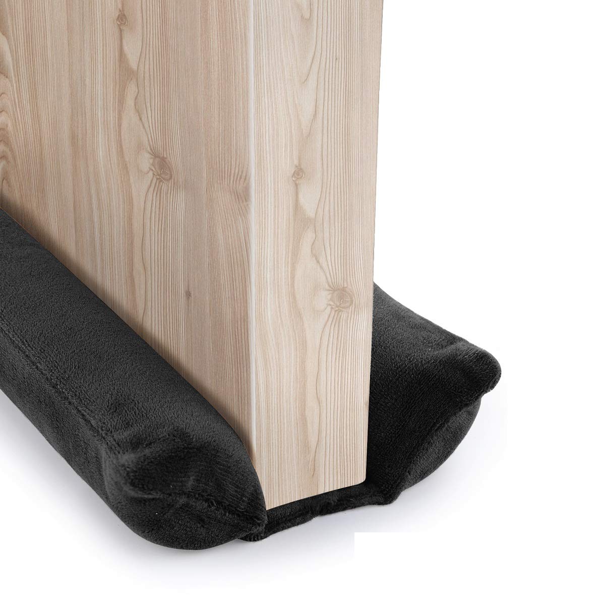 Door Draft Stopper - Weather Stripping Noise Blocker Window Breeze Blocker, Adjustable 34" to 36" for Sound Dust Proof, Saving Energy Under Door Guard (Black)