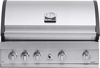 Grandhall Einbaugrill Gasgrill Elite G4 Built-in 21,5 kW 4 Brenner, 1 Heckbrenner K04000203A