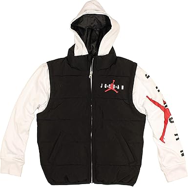 nike black small logo padded jacket