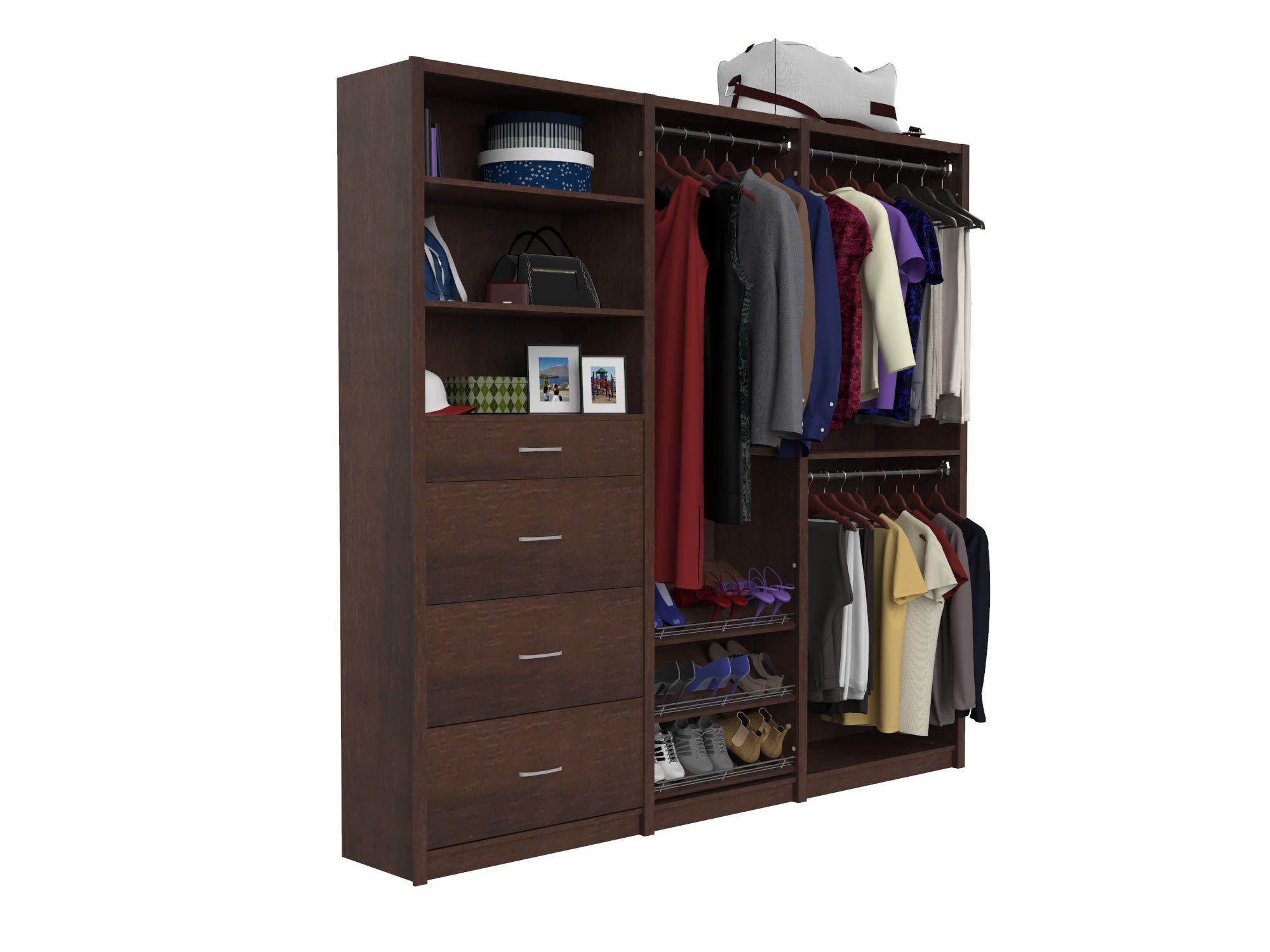 ClosetMaid 6109340 SpaceCreations 90" Wood Closet Organizer Kit
