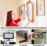 UoQo 10PCS Hook and Loop Tape Self Adhesive Heavy Duty Fastener 50x24.5mm Black view 2
