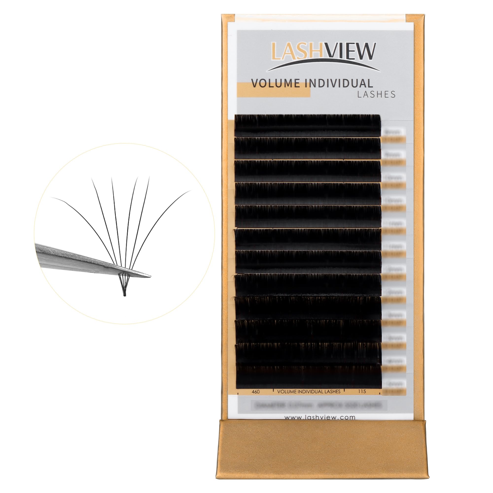 Russian Volume Lashes 0.03mm Thickness C Curl 8-15mm Mix Tray Faux Individual Eyelash Extension Soft Semi-Permanent Lashes Pure Korean(Professional Salon Use)