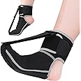 COMFORCE Plantar Fasciitis Night Splint Sock, Adjustable Plantar Fasciitis Brace for Foot Drop, Achilles Tendonitis, Heel Spur, Pain Relief, Black(Medium)