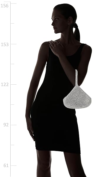 JESSICA MCCLINTOCK WOMENS STACI MESH WRISTLET POUCH, SILVER II, ONE SIZE