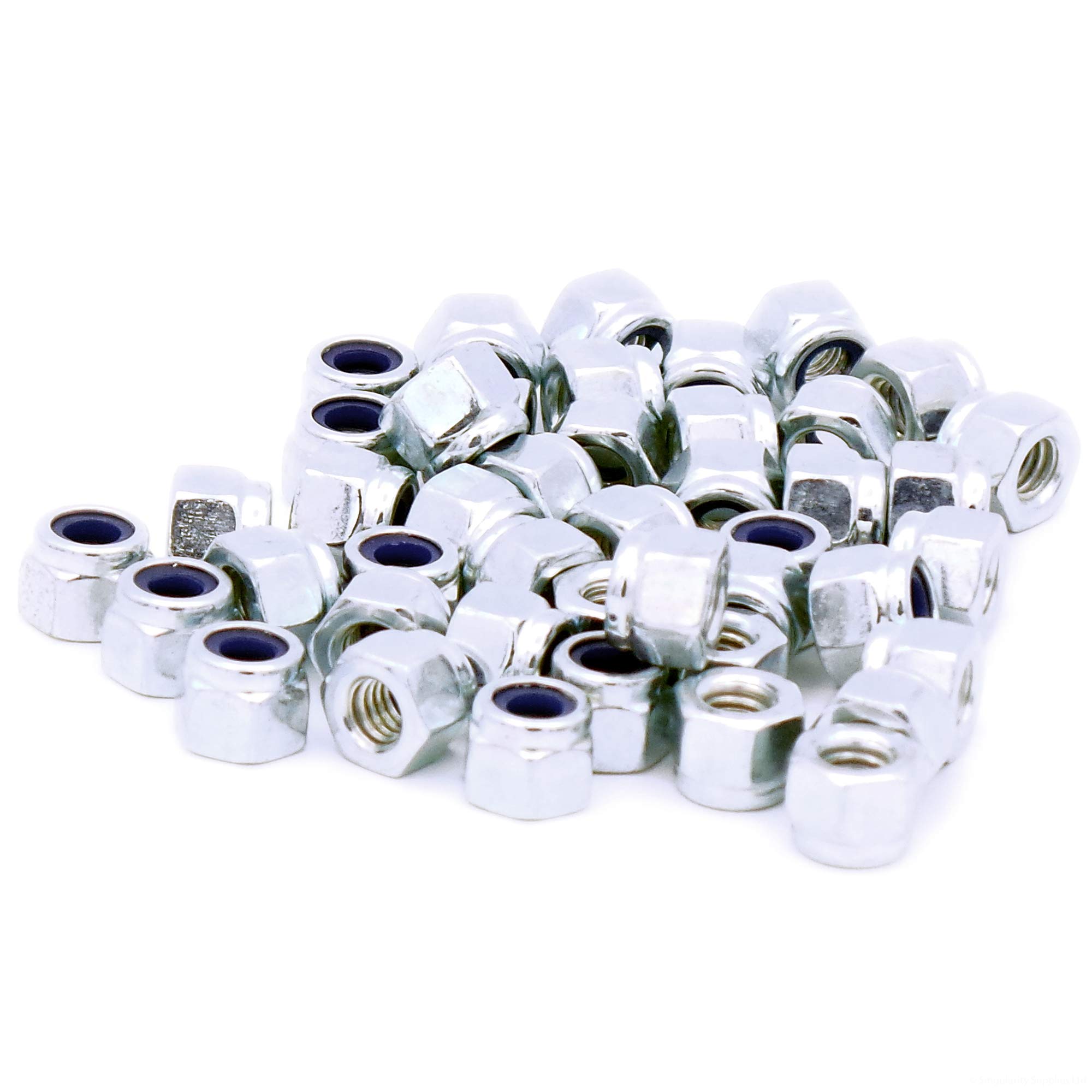 M4 (4mm) Nyloc Hex Nut (Type-T) - Steel (Pack of 40)