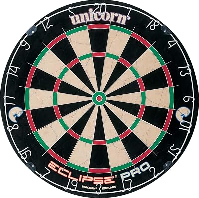Unicorn Eclipse Pro Dartboard – Sisal Bristle, Staple-Free, Rotatable Ring