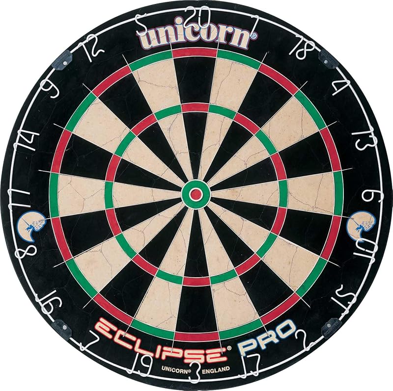 Unicorn Eclipse Pro Dartboard – Sisal Bristle, Staple-Free, Rotatable Ring
