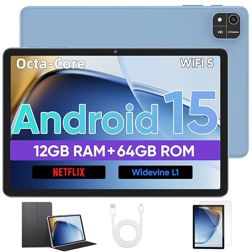 Tablet, 10 inch Android 15 Tablet with Octa-Core Processor, 12GB RAM ...