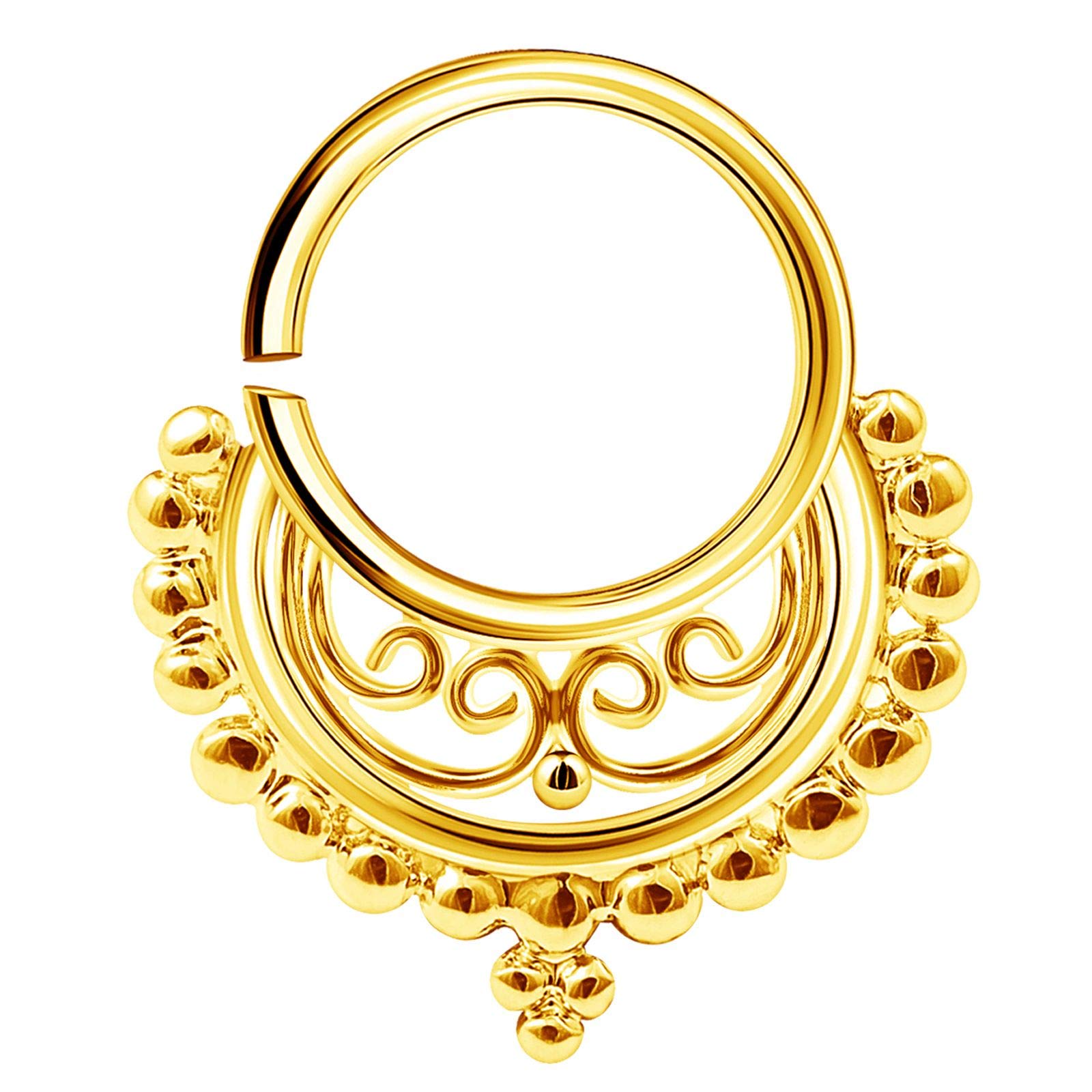 Stainless Steel Anodized Annealed Nose Ring 16 Gauge 5/16 8mm Septum Earrings Piercing Jewellery 2431