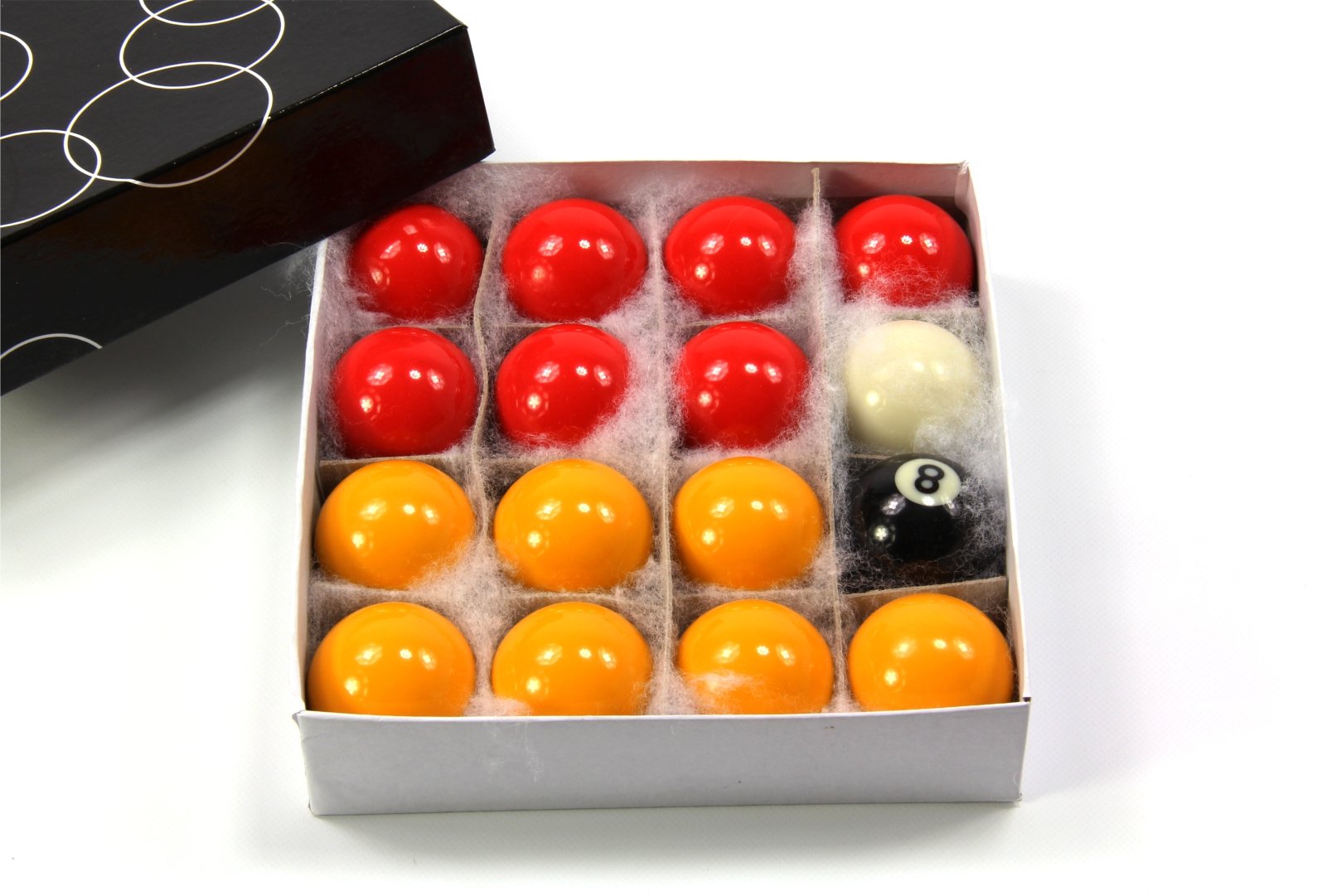 Funky Chalk Kids Small 38mm Economy RED & YELLOW Pool Balls - 16 Ball Set – 1 1/2 Inch Size