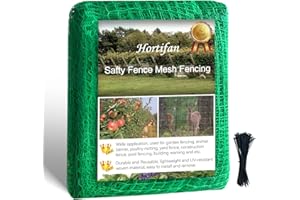 Hortifan Temporary Fence Plastic Mesh Fencing, 4FT x 100FT Garden Bird Netting Safety Fence Snow Fence, Construction Fencing for Deer, Pet, Rabbits, Chicken, Dogs, Animal Barrier, Green