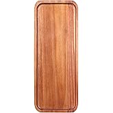 Wooden Serving Platters Long Charcuterie Boards Acacia Wood Decorative Trays for Home Decor Cheese Board Snack Appetizer Plates Kitchen Dinner Tray for Food Dish Rectangle Cake Dessert Platter
