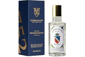 Caswell-Massey Woodgrain Sandalwood After Shave, Soothing Aftershave with Cedarwood, Clove & Musk, Made in USA, 3 Fl Oz