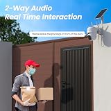 Cinnado Solar Security Camera Outdoor Wireless 2K PIR Color Night Vision view 8