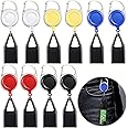 10 Pieces Retractable Lighter Clip Assorted Color Lighter Holder Keychain with Classic Cover Single Clip for Convenience, Black, White, Red, Blue, Yellow