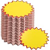 KEILEOHO 1000 PCS Starburst Sign Cards Sale Sign Tags, 3.5 x 4.7 Inch Blank Paper Retail Signs for Store Price, Yard, Estate,