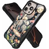 KWSAAHU Protective Case Compatible with iPhone 16 PRO - Mushroom Skull | Hard PC Back Soft TPU Frame, Anti-Slip Shockproof, Stylish Printed Phone Cover Suitable for Men and Women