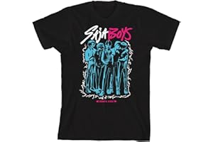 Bioworld Kpop Demon Hunters Saja Boys Youth Black Crew Neck Short Sleeve T-Shirt