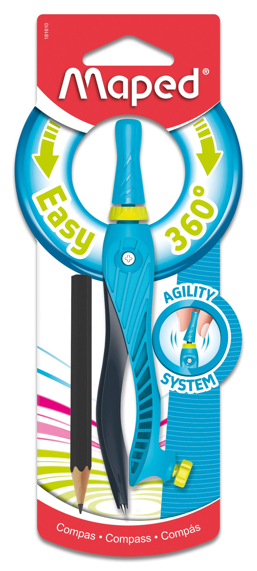 Maped Kidz 360 Compass - Assorted Colours