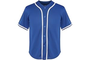 Phoneutrix Youth Blank Baseball Jersey Boy's Hip Hop Short Sleeve Shirts Kid's Sports Uniforms Jersey