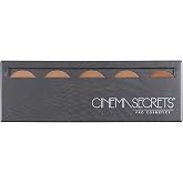 Cinema Secrets Ultimate Foundation 5-in1 Palette - Med-Deep Pink-Beige Undertones, 500B Series, Buildable Coverage, Long-Wear Matte Finish, Paraben-Free, Color Correct, Contour &amp; Highlight