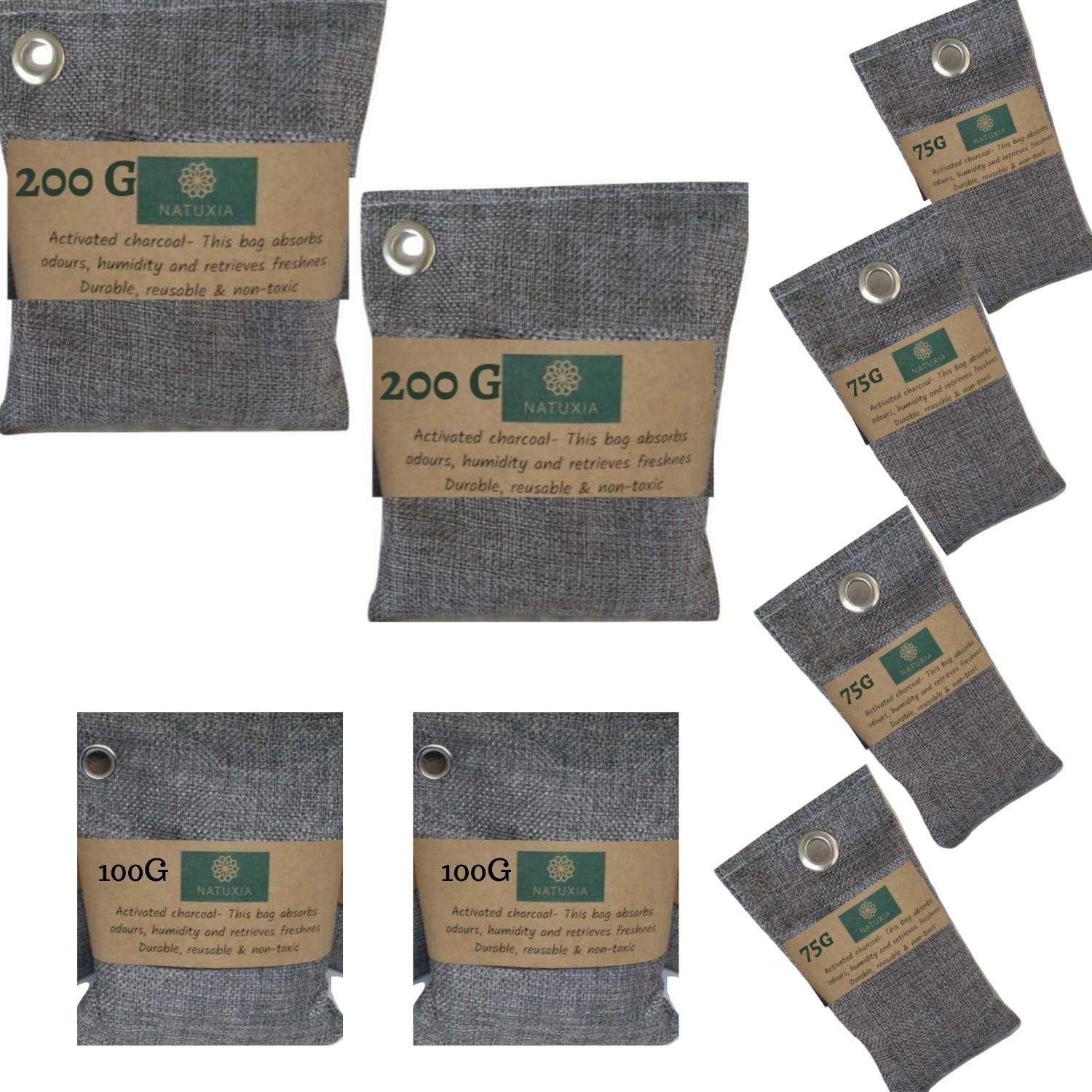 2 Sacs Purificateurs D’air En Charbon De Bambou – 19x8 Cm – Réutilisables, Absorbent Les Odeurs (chaussures, Voiture, Placard) - 2