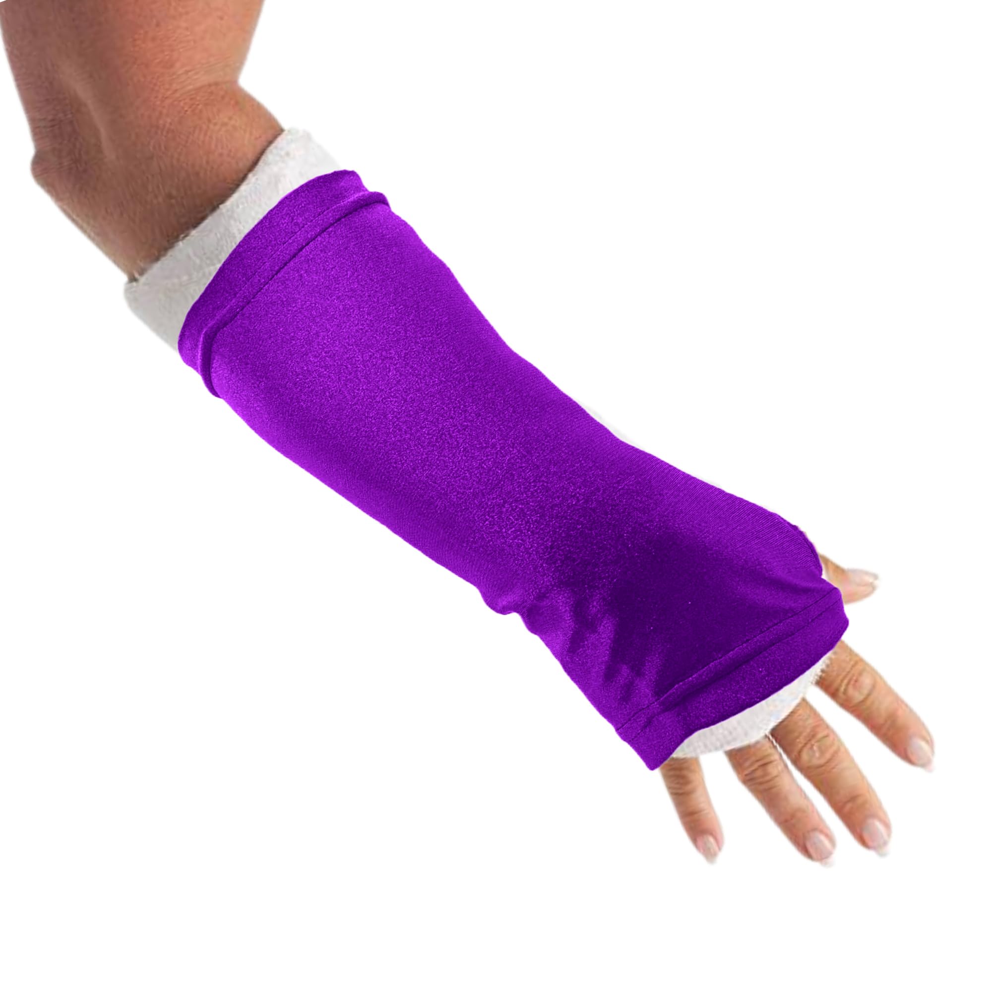 Arm Cast Sleeve Cover | Protects Arm Cast and Aids in Keeping your Cast Clean. Cast Protectors for Wrist Casts and Dressings, Plaster Cast Protector. (Purple, L)