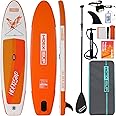 HOEXISUP Inflatable Stand Up Paddle Board, 10ft Paddle Boards for Adults with Premium SUP Paddleboard Accessories & Backpack, Wide Stable Design, Non-Slip Comfort Deck for Beginners & Experts