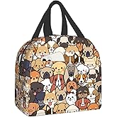 Cute Dog Lunch Bag for Women Men, Insulated Reusable Lunch Tote Bag, Large Capacity Lunch Box for Work, Leakproof Cooler Lunch Bag for Office Picnic Travel