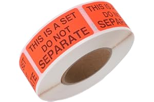 Ipetboom Do Not Separate Labels Roll 50.8x50.8mm 500pcs Fluorescent Red Self-Adhesive Shipping and Transport