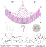 VISATOR Toy Hammock for Stuffed Animals Macrame Storage Net 55"x42" view 7