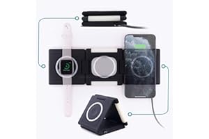 Unravel 3-in-1 Foldable Travel Wireless Charger - 10W Charging Station for iPhone 15,14,13,12,11 Series, Apple Watch Ultra, S