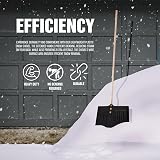 BARGAINS-GALORE 1.3m Snow Shovel with Wood Handle Pusher Scooper view 6