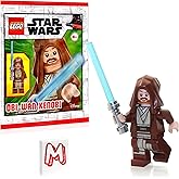 LEGO Star Wars Episode 2 Clone Wars Minifigure - OBI-Wan Kenobi (Brown Robe and Hood) with Lightsaber Limited Edition