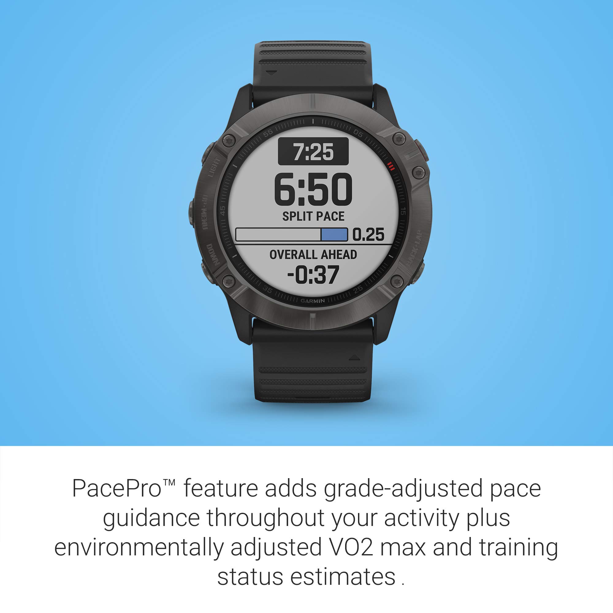 Garmin fenix 6X Pro Solar, Premium Multisport GPS Watch