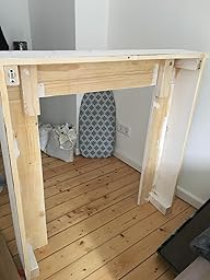 Kaminumrandung Shabby Antik weiss Kaminkonsole SHABBY CHIC Dekokamin