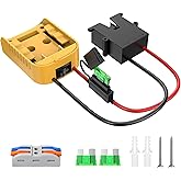 Power Wheel Adapter for Dewalt 20V Batteries Battery Adapter Converter Kit with Switch & Fuse & Wire Terminals & Wire Harness Connerctor&12 AWG Wire for DIY RC Car Adapter Kit