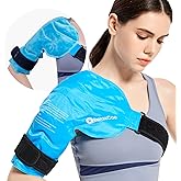 RelaxCoo Shoulder Ice Pack Rotator Cuff Cold Therapy, Reusable Gel Ice Wrap for Shoulder Injuries & Pain Relief, Bursitis, Tendonitis, Swelling, Recovery for Man and Women