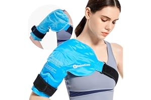 RelaxCoo Shoulder Ice Pack Rotator Cuff Cold Therapy, Reusable Gel Ice Wrap for Shoulder Injuries & Pain Relief, Bursitis, Tendonitis, Swelling, Recovery for Man and Women