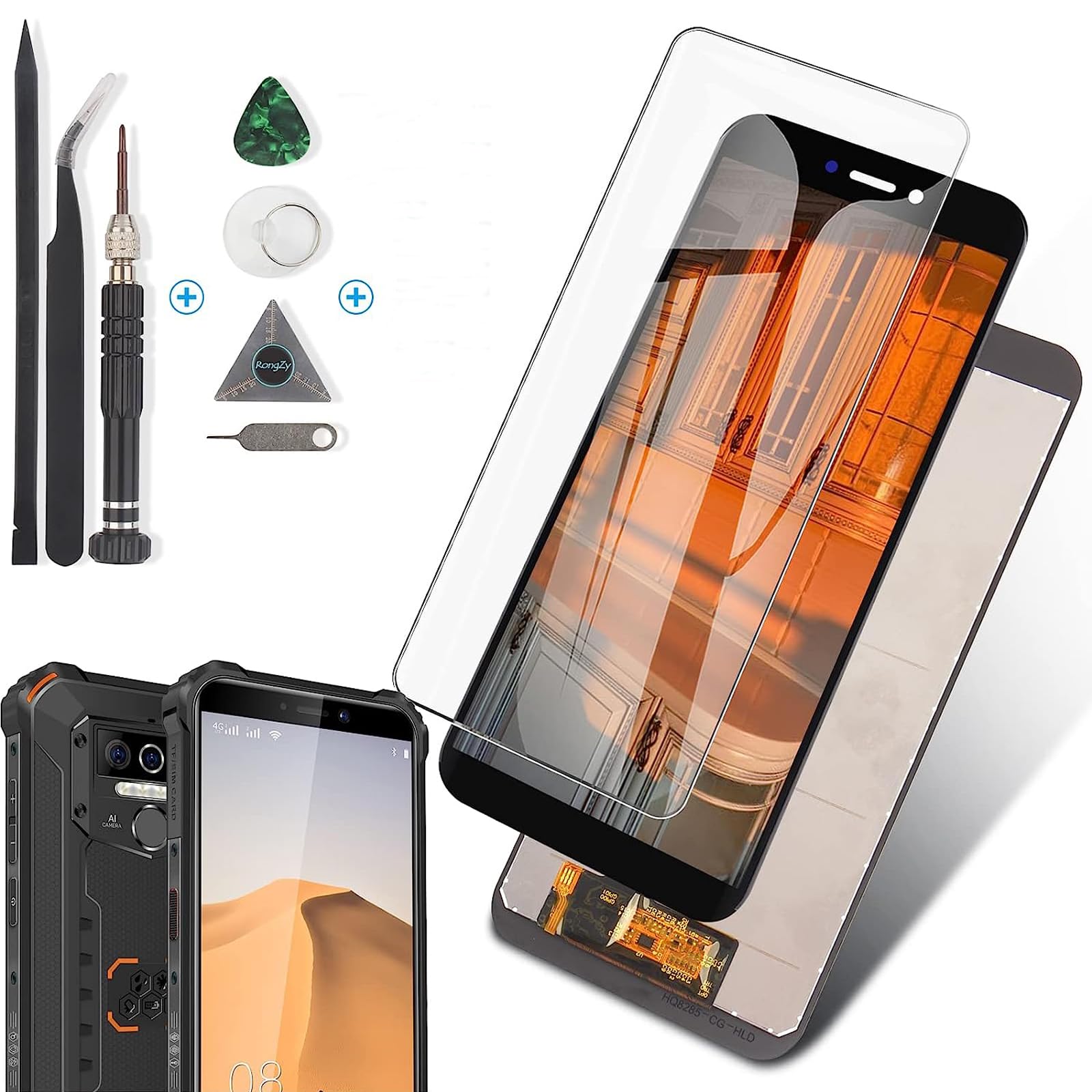 RongZy for Oukitel WP5/WP5 Pro LCD Display Screen Replacement Touch Screen Digitizer Assembly with Tools(5.5",Black)