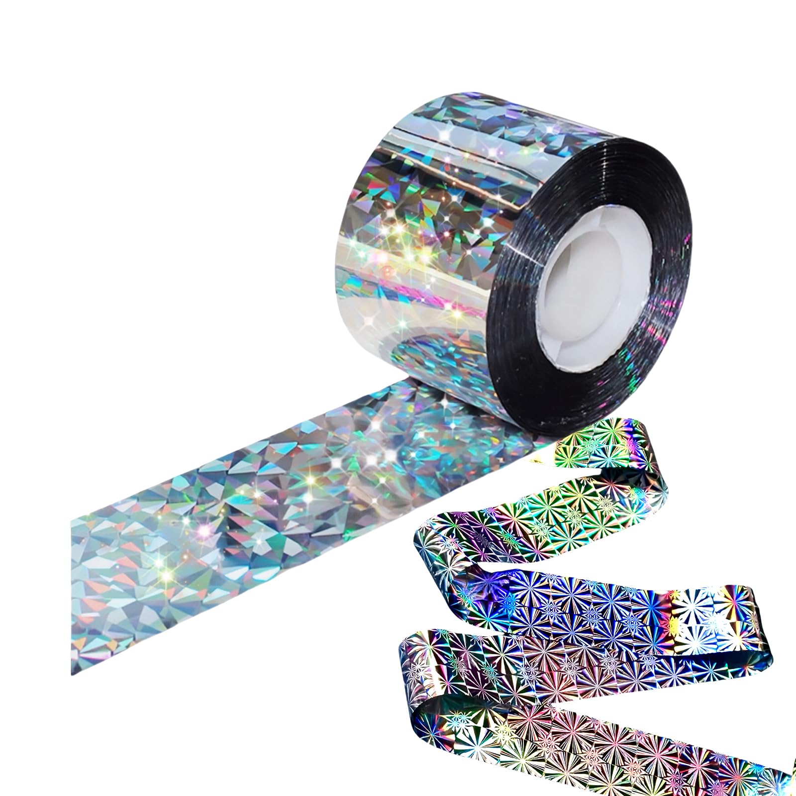 Homvik 1pcs Bird Scarer Reflective Tape Double Sided Flash Deterrent Tape for Scare Pigeon Woodpeckers and Other Birds Away Garden Outdoor House Patio Orchard guttering 1.9inch X 265FT