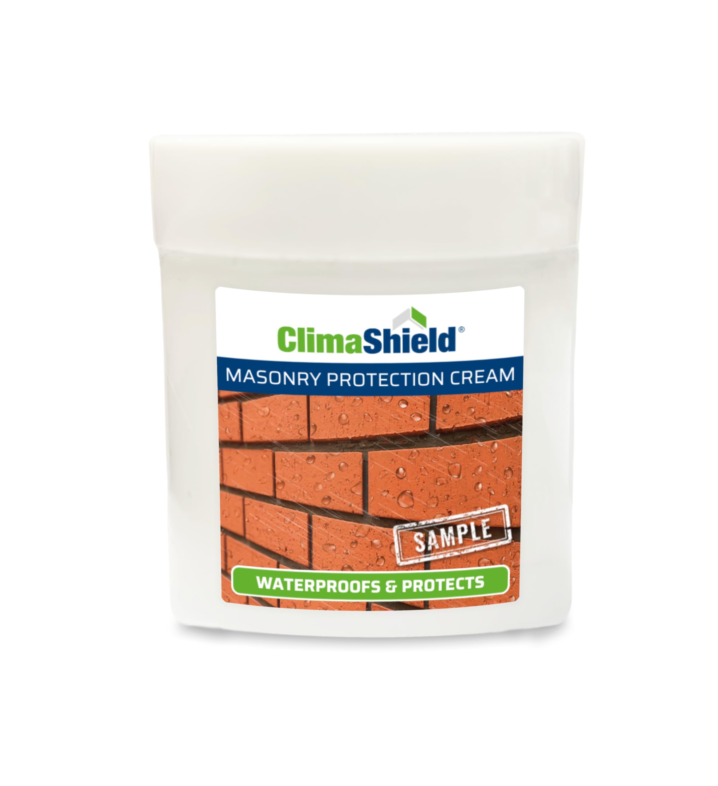 Climashield Masonry Waterproofing Cream - 100ml Sample - Exterior Brick Sealer & Rain Repellent Clear Waterproof Sealant for Concrete, Cement, Mortar, Sandstone, & Granite. Lasts up to 25 Years