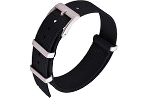 JWNSPA 20mm 22mm Premium Nylon Watch band - Ballistic Military - One piece Brushed Buckle Replacement Watch Straps for Men Women