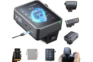 Godox X3 Pro-N X3Pro N TTL Wireless Flash Trigger for Nikon, 2.4'' LCD Touchscreen,Built-in 2930mAh Li-ion Battery,2.4GHz Wireless X System with 3 Pro Shooting Modes,APP Support,USB-C Fast Charging