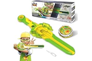 INFINITY NADO Battling Toys, Spinning Top and Sword Launcher Battle Set Toys for Kids, Battle Brust Sword Top Toys for 5 6 7 8 9 10 11 12 Year Old Boys, Lightning Leopard