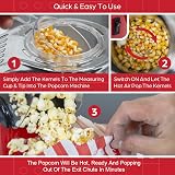 Global Gizmos Hot Air Popcorn Maker 1200W Red 4 Bags Included view 4