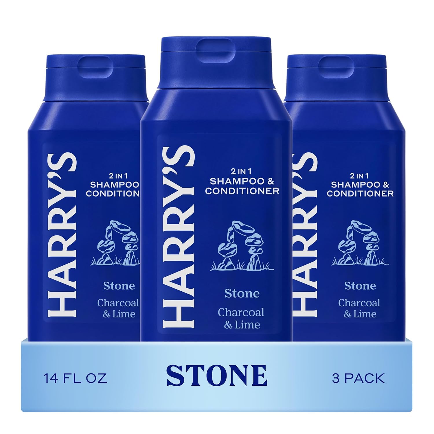 Photo 1 of Harry's Men's 2 in 1 Shampoo and Conditioner for All Hair Types - New Stone Scent - (3 Pack) 14 fl oz - No Parabens or Sulfates