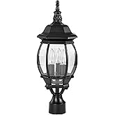 Nuvo 3 Light - 21 in. Post Lantern - Clear Beveled Glass